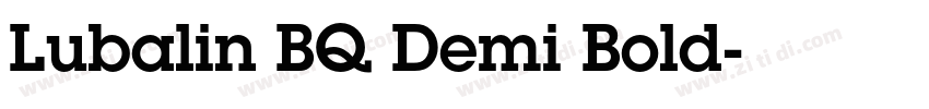 Lubalin BQ Demi Bold字体转换